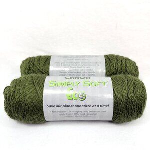 Caron Simply Soft Eco Yarn Forest Floor Yarn Acrylic/Poly - Two New Skeins